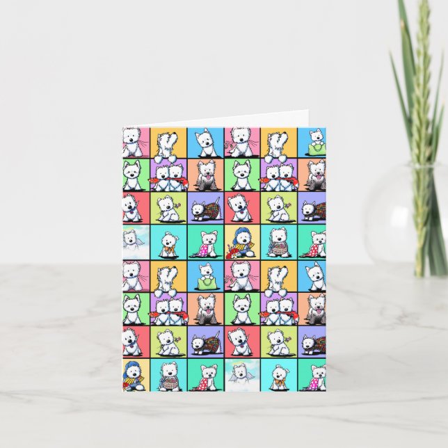 Carte KiniArt Westies Blank commémoratif  (Devant)