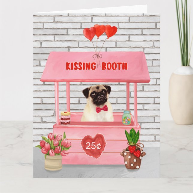 Carte Kiosque à baisers de la Saint-Valentin pour chien  (Devant)