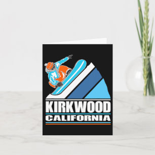 Carte Kirkwood Californie - Snowboardeur Vintage