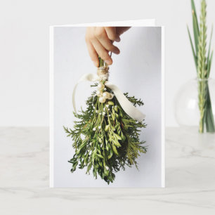 CARTE KISS ET SOUHAITS ET MISTLETOE SÛR