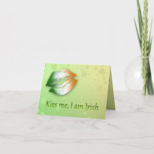 Carte Kiss Me I am Irish - Greeting Card