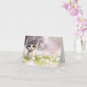 Carte Kit de poème spirituel de sympathie pour animaux d