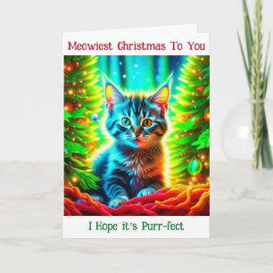 Carte Kitten de Noël personnalisé et Bonne année