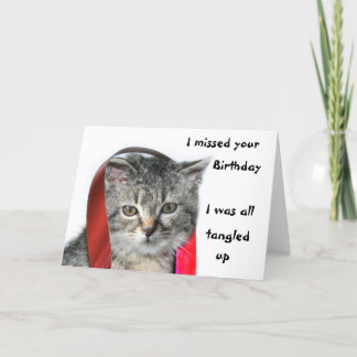 Carte Kitten fin anniversaire