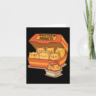 Carte Kitten Nuggets Amusants Cute Food Pun Amoureux des