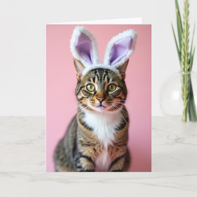 Carte Kitty avec des oreilles novelty (Devant)