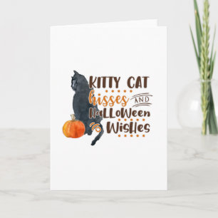 Carte Kitty Chat Hisses Et Halloween Voeux Design