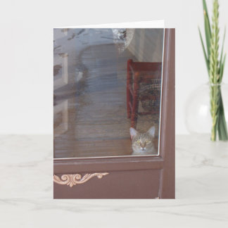 Carte Kitty dans la porte