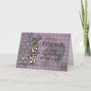 Carte Kitty primitif pour ami