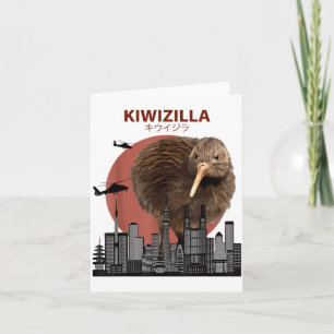 Carte Kiwizilla Kiwi drôle _ Nouvelle-Zélande Amateurs d