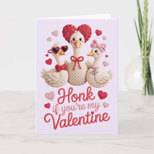 Carte Klaxonnez si vous êtes ma Saint-Valentin Drôle d'O (Devant)