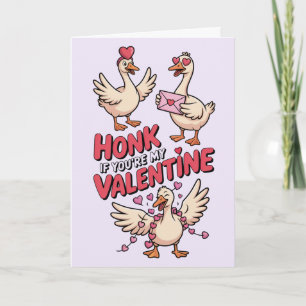 Carte Klaxonnez Si Vous Êtes Ma Saint-Valentin Oie Ridic