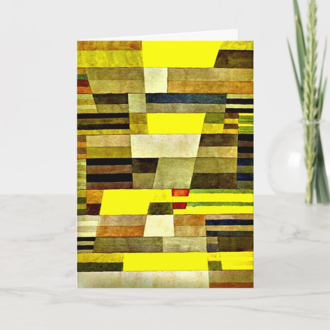Carte Klee - Monument, oeuvres d'art abstraites colorées (Devant)