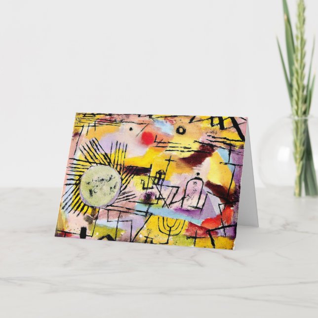 Carte Klee - Rising Sun, célèbre peinture, (Devant)