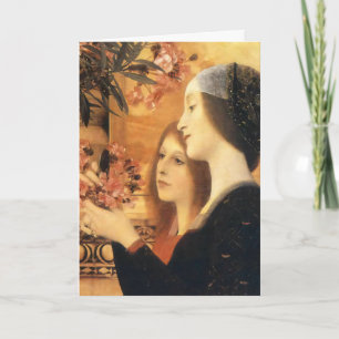 Carte Klimt Deux Filles avec Oleander Art Nouveau