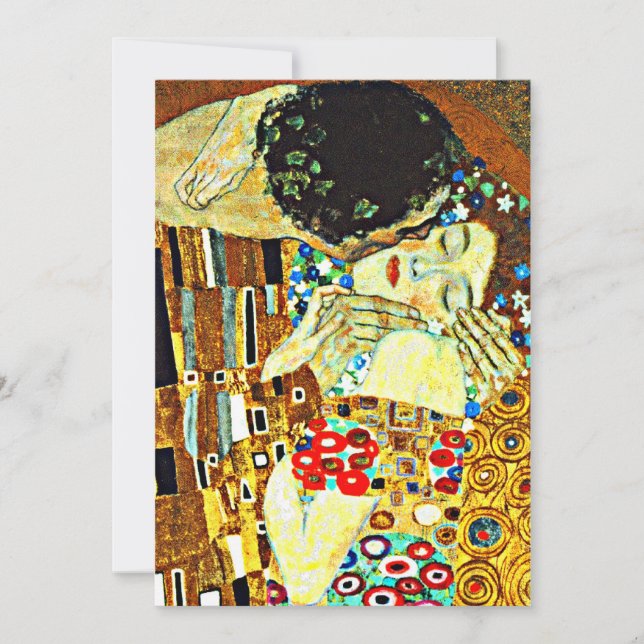 Carte Klimt - Le Kiss, Closeup (Devant)