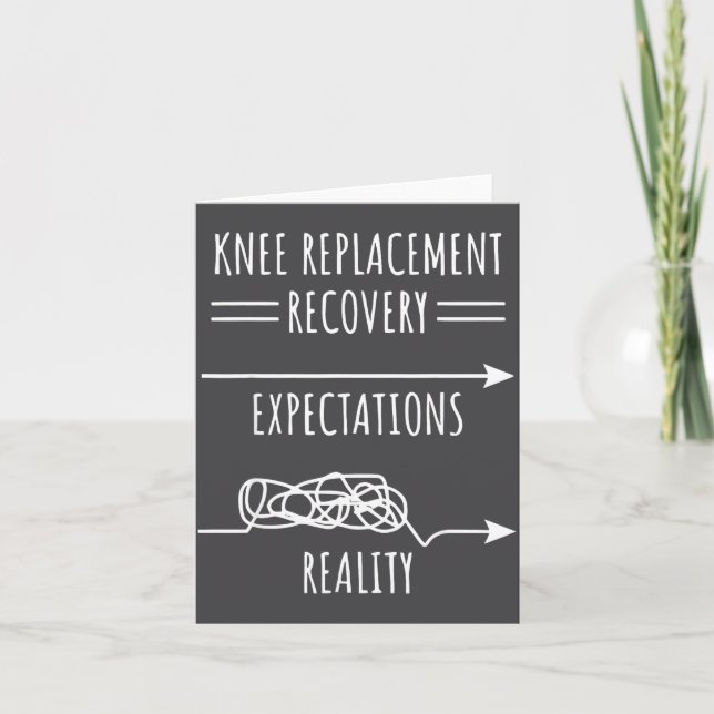 Carte Knee Replacement Recovery Expectations Reality Sur (Devant)