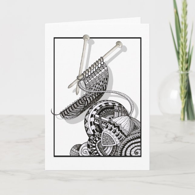 Carte Knit un art de griffonnage (Devant)