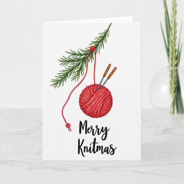 Carte Knitmas Christmas Knitting Card (Devant)