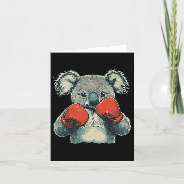 Carte Knockout Koala Ours Pour Un Jour Punchy Et Boxe Lo (Devant)