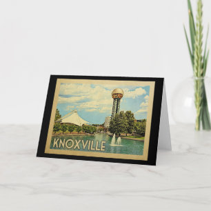 Carte Knoxville Tennessee Vintage Travel