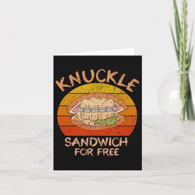 Carte Knuckle Sandwich Boxe - Mange Mon Poing (Devant)