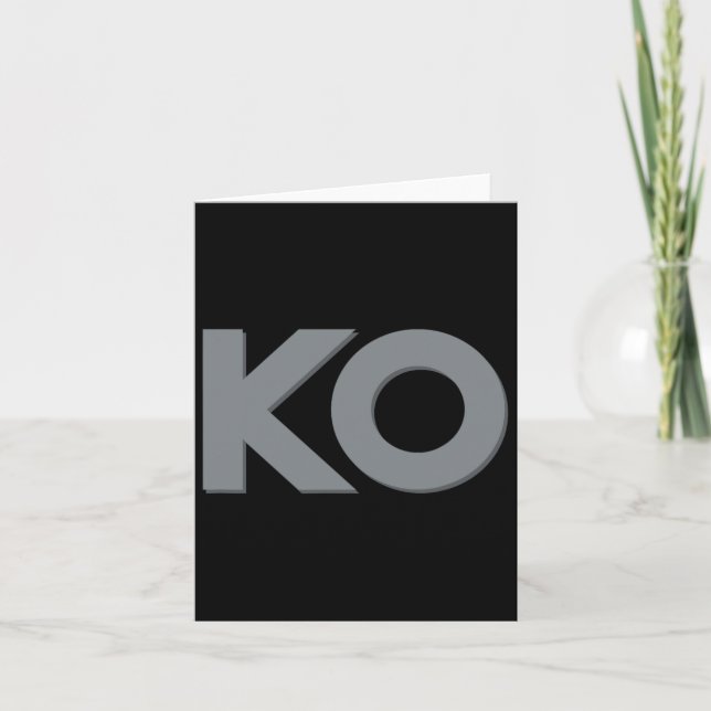 Carte Ko Funny Knock Out Boxe Lutte Hommes Femmes Humo (Devant)