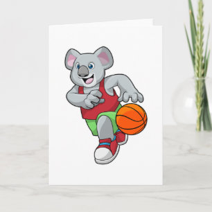 Carte Koala au sport de basket-ball