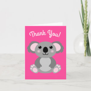 Carte Koala Bear Cute Kid Anniversaire Merci