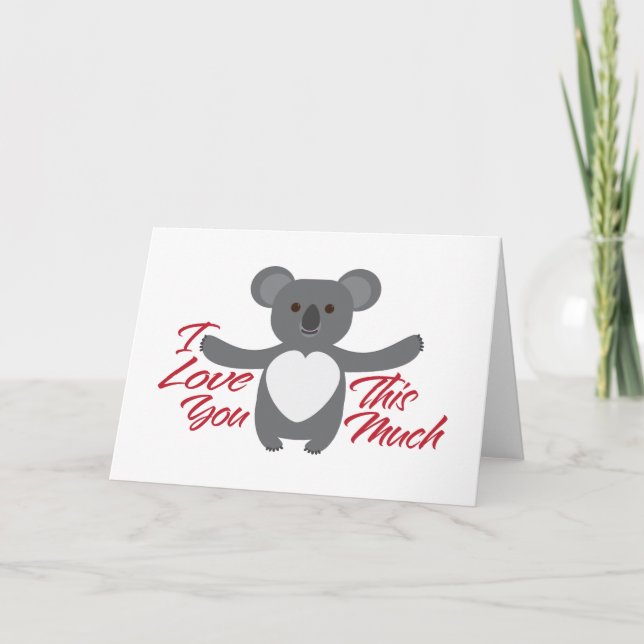 Carte Koala Bear Je T'Aime Autant (Devant)