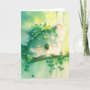 Carte Koala bienheureux dans un paradis feuillu