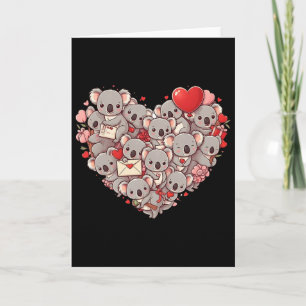 Carte Koala drôle coeur Koala de la Saint-Valentin Femme