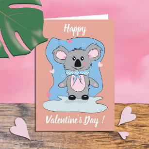 Carte Koala Kid Valentine's Day