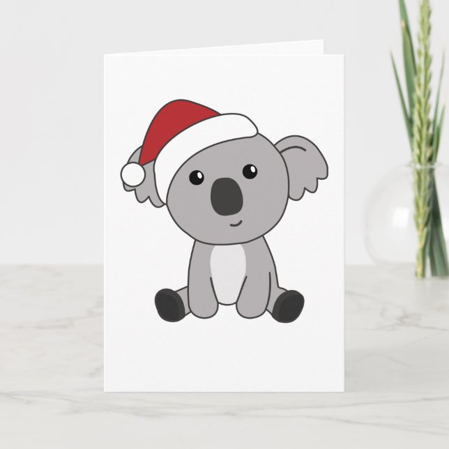 Carte Koala Noël Neige Hiver Animaux Koalas (Devant)