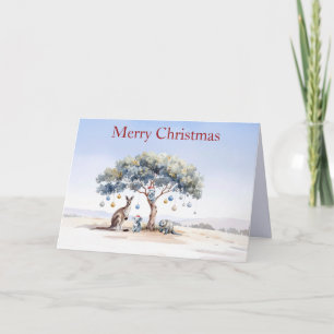 Carte Koalas Kangourou Ornithorynque Noël Gommier Boules