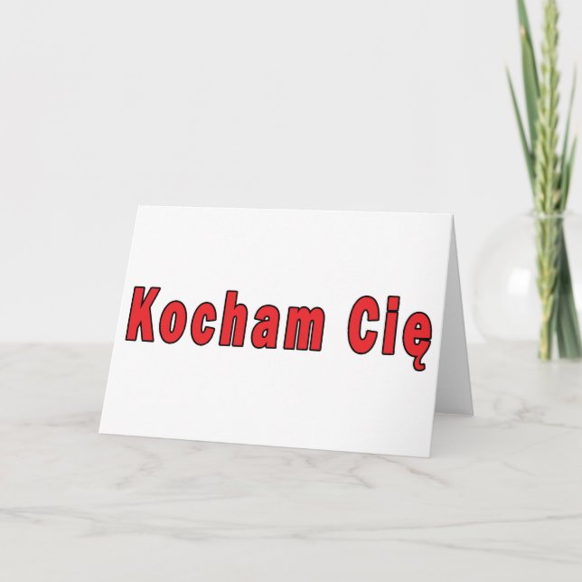 Carte Kocham Cie - Je t'aime (Devant)
