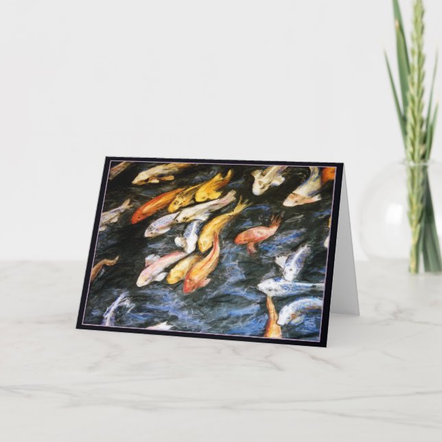 Carte Koi Fish Painting Greeting Card (Devant)
