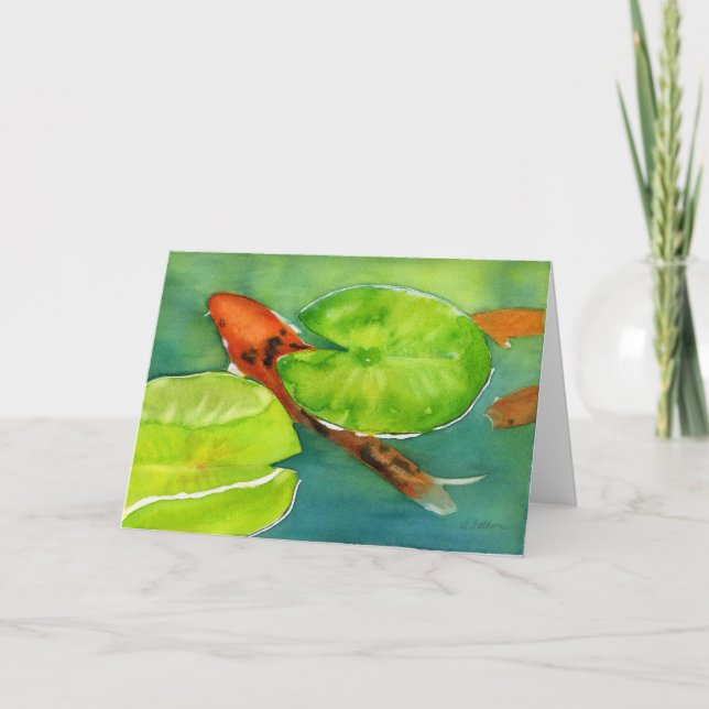 Carte Koi pond notecard (Devant)