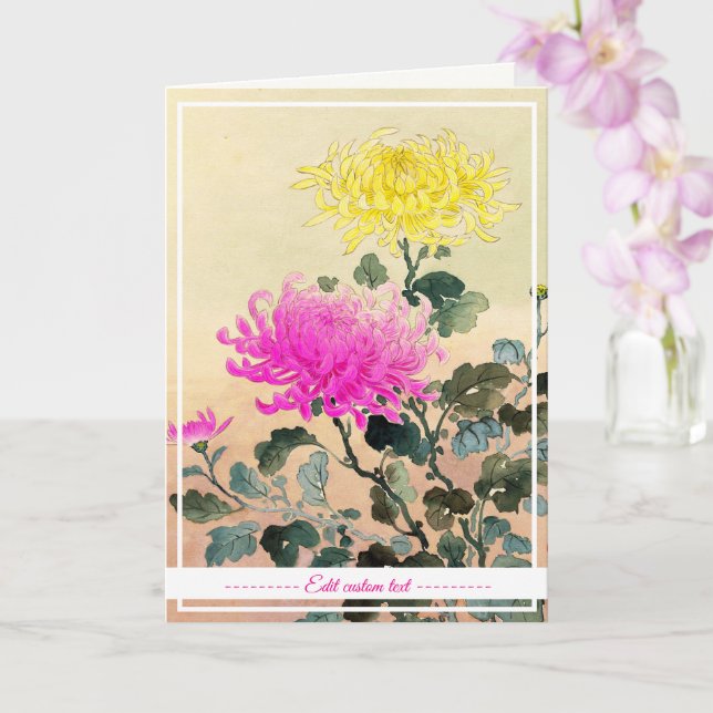 Carte Koitsu Tsuchiya Chrysanthemum art japonais des fle (Orchidée)