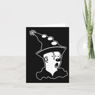 Carte Koko le clown fantôme surpris