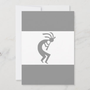 Carte Kokopelli argent blanc1