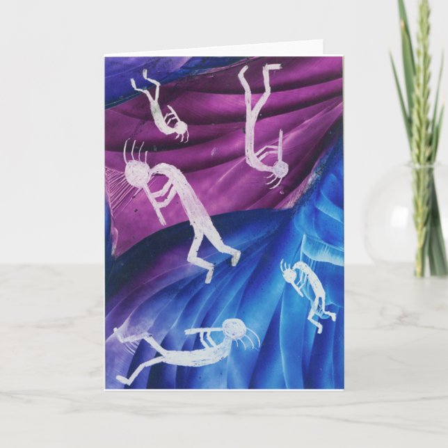 Carte Kokopelli - Joueur de Flûte amérindienne (Devant)