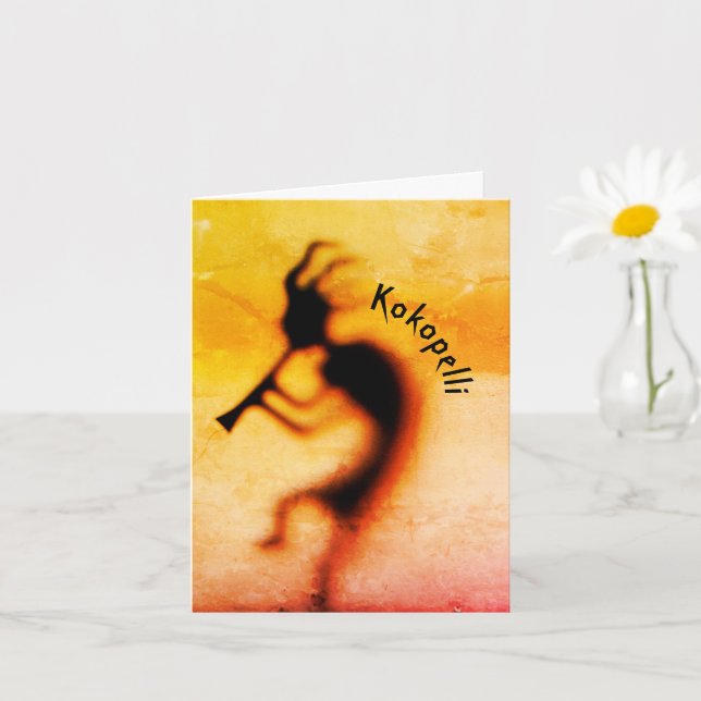 Carte Kokopelli Joy Good Luck Note Card (Petite plante)