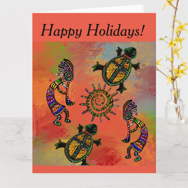 CARTE KOKOPELLI SUD-OUEST  ART     (Fleur jaune)