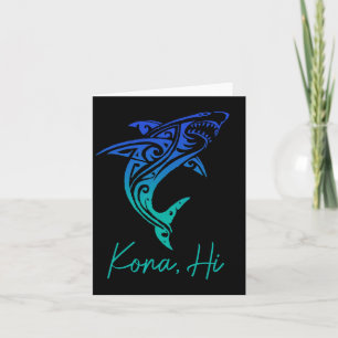 Carte Kona Hawaii Requin Plongée Pêche Surf Surf Surfer 