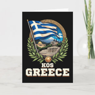 Carte Kos Grèce Souvenir Vacances Grecques Voyage