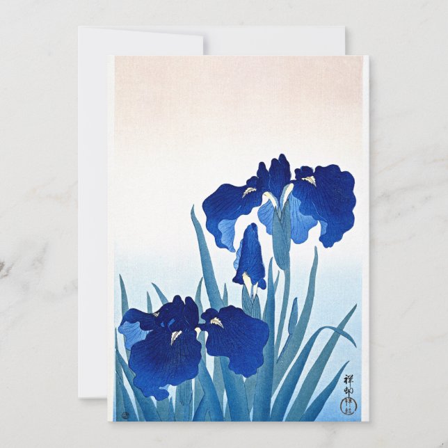 Carte Koson - Iris Flowers, peinture d'art (Devant)