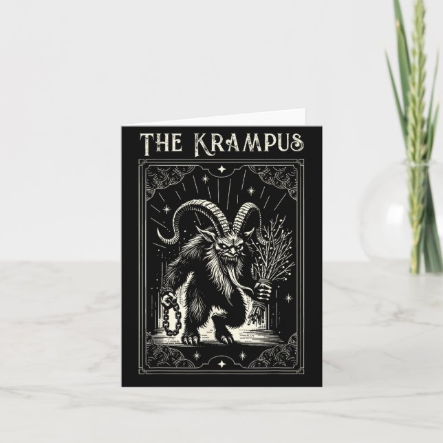 Carte Krampus Tarot Card Design Christmas Season Evil Pa (Devant)