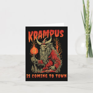 Carte Krampus Vient En Ville Noël Horreur Vacances