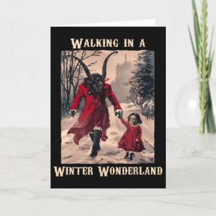 Carte Krampus Winter Wonderland Design de Noël gothique